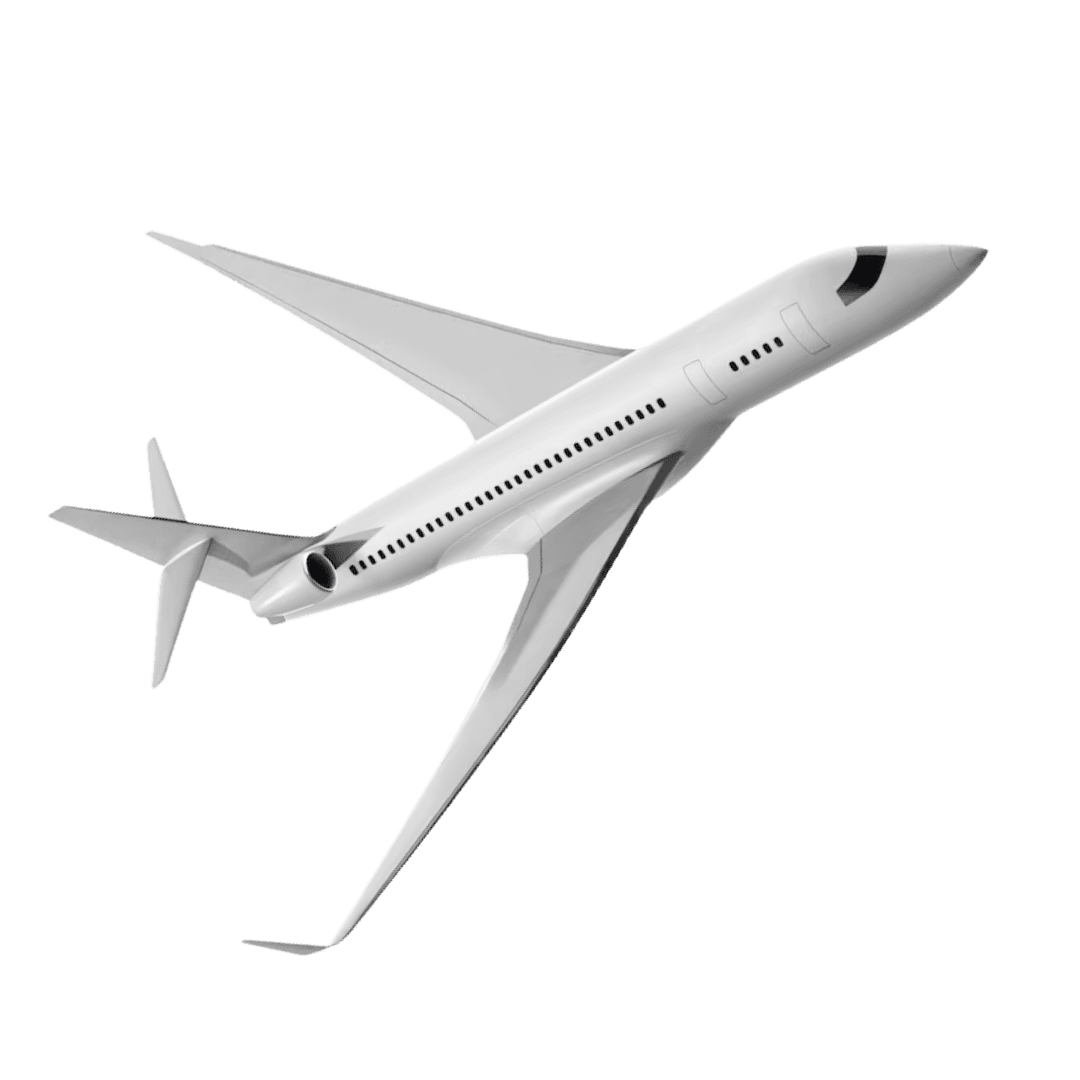 Executive aircraft in flight