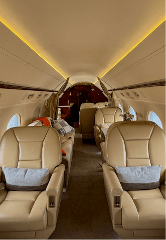 Luxury aircraft cabin interior